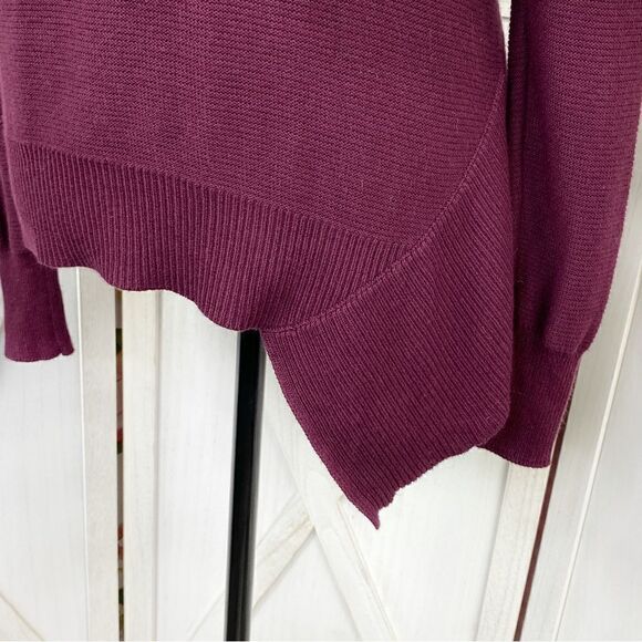 The Limited Sweater Asymmetrical Hem Pullover Tunic Maroon Size Small - Picture 6 of 12